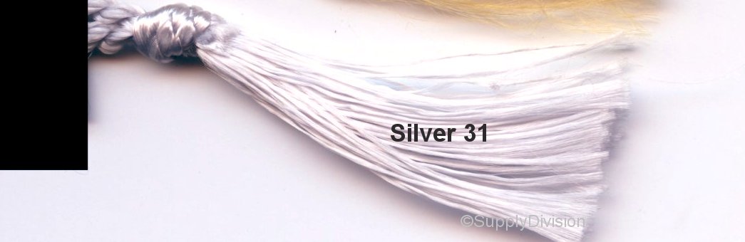 Silver Grey bookmark tassel